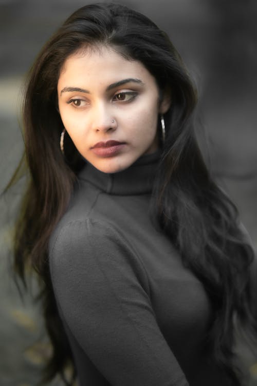 Young Woman with Dark Hair 