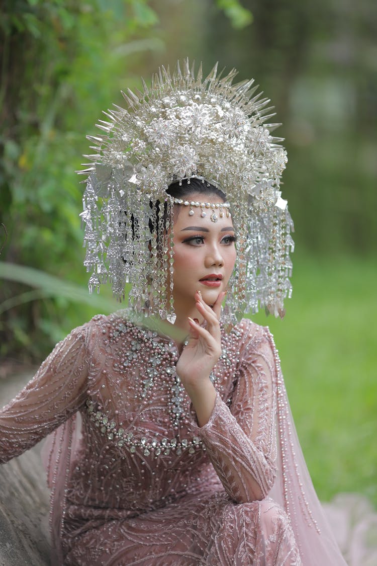 Woman In A Dress And Crown