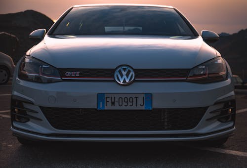 Front of a Volkswagen Golf GTI