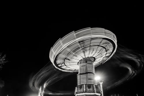 Long Exposure of a Spinning Carousel 
