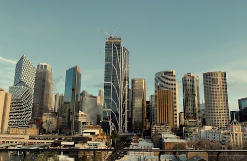 City Buildings Under the Blue Sky