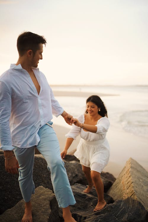 Young Couple on the Beach 