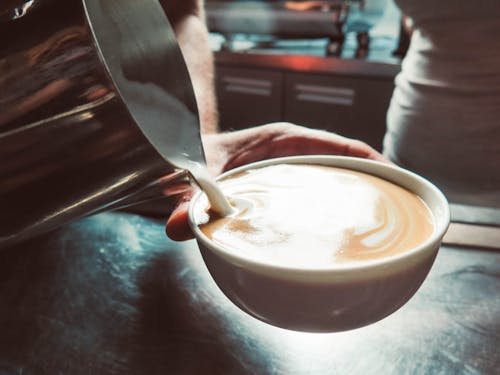 Free stock photo of cappuccino, coffee, milk