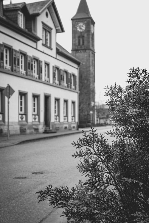 Photos gratuites de allemagne, noir et blanc, village