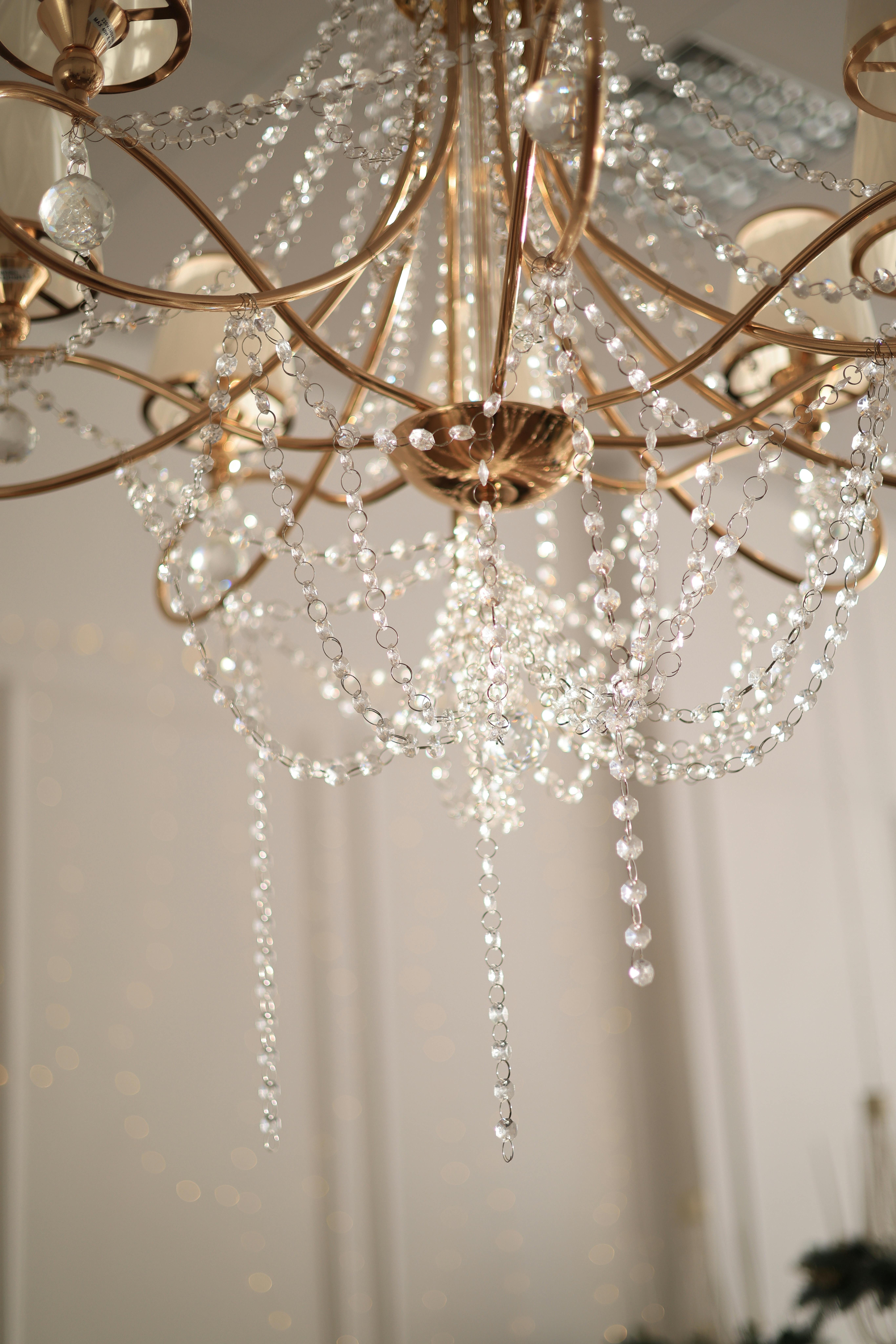 chandelier in close up photography