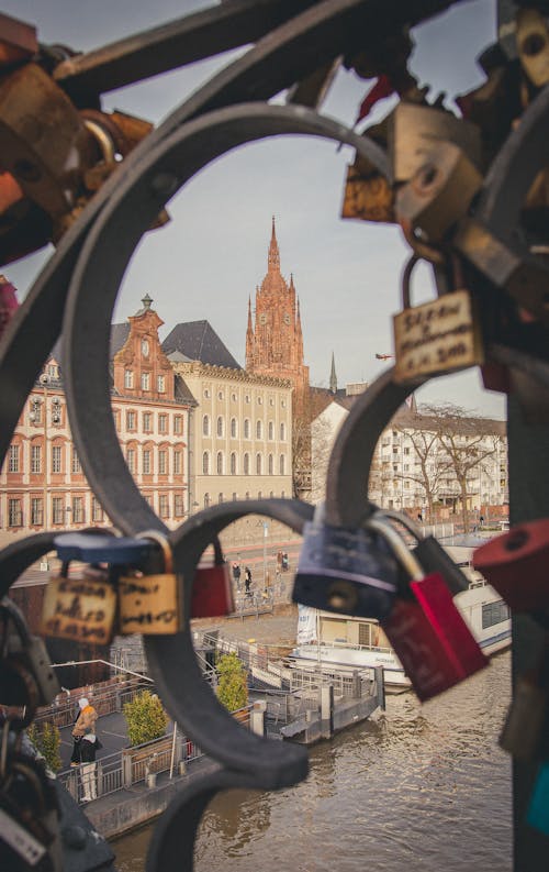 Free stock photo of bridge, cathedral, frankfurt