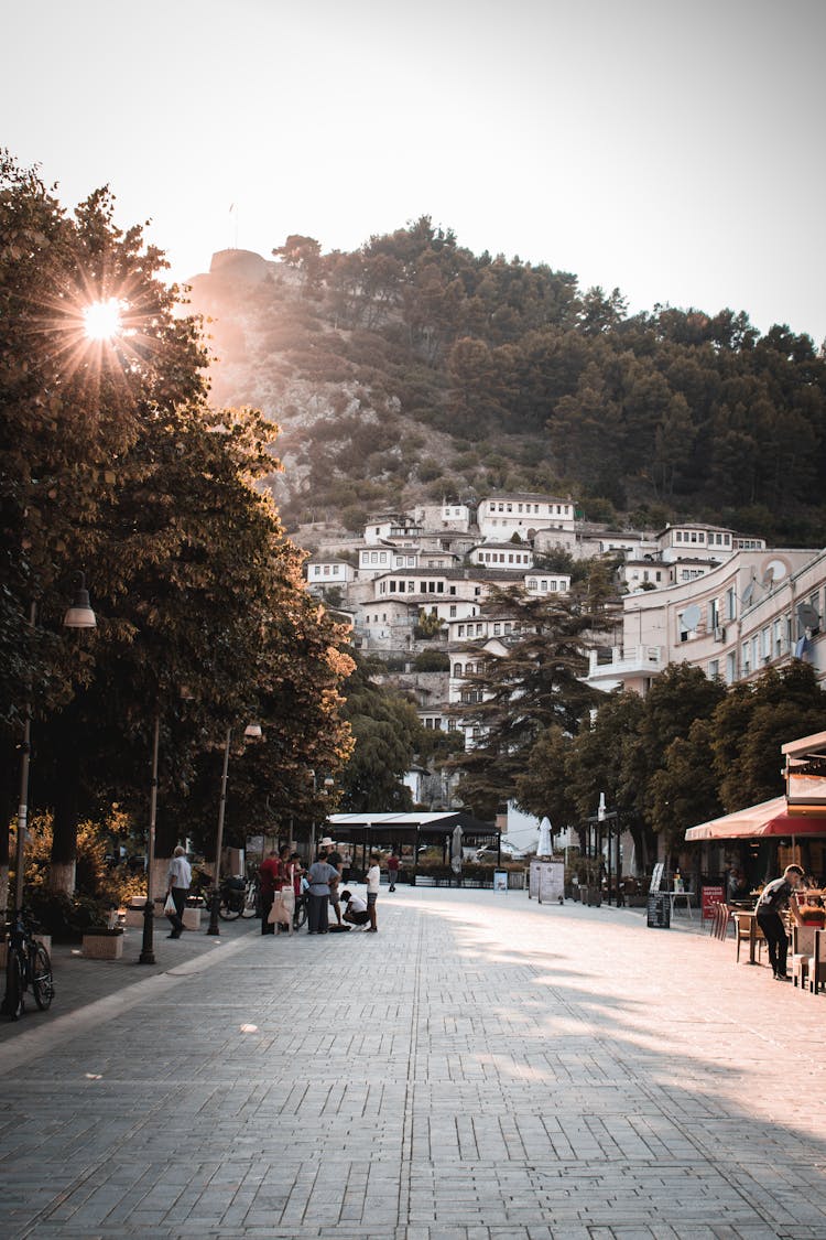 Landscape Photography Of A Street In Berat, Albania