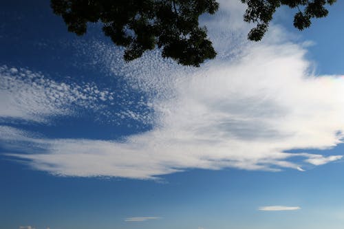 Бесплатное стоковое фото с белые облака, белый, голубое небо