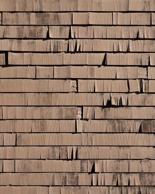 Close-up of Wooden Tiles on Wall Decor