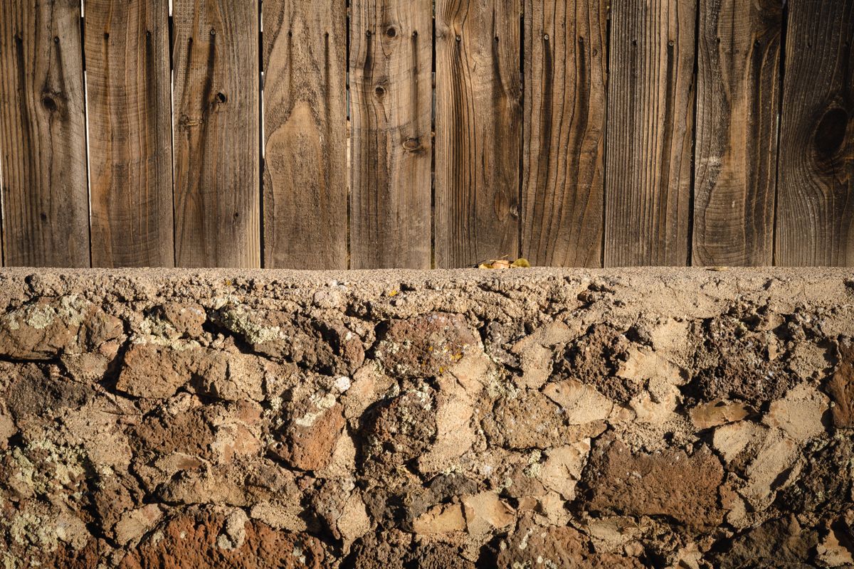 Modern residential composite privacy fence