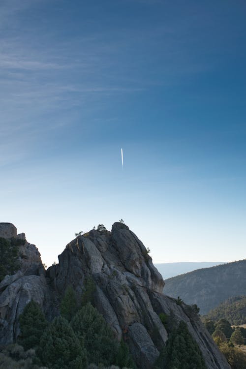 Meteor on Blue Sky