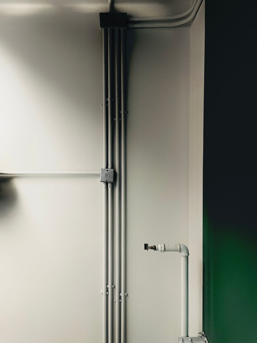 Residential plumbing pipe access inside a home