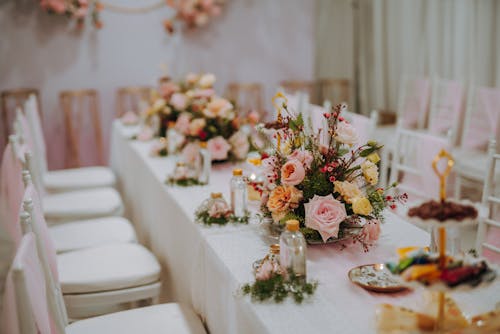 Table Decorated with Flowers