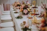A Table with Centerpieces