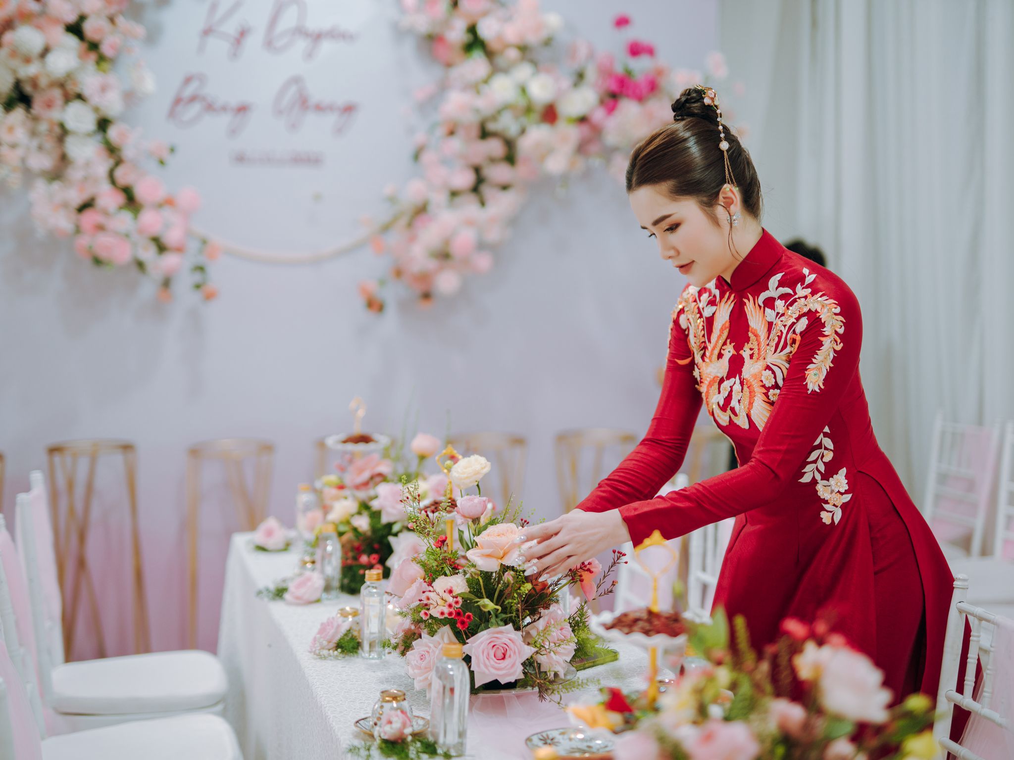 Event tables set for a celebration