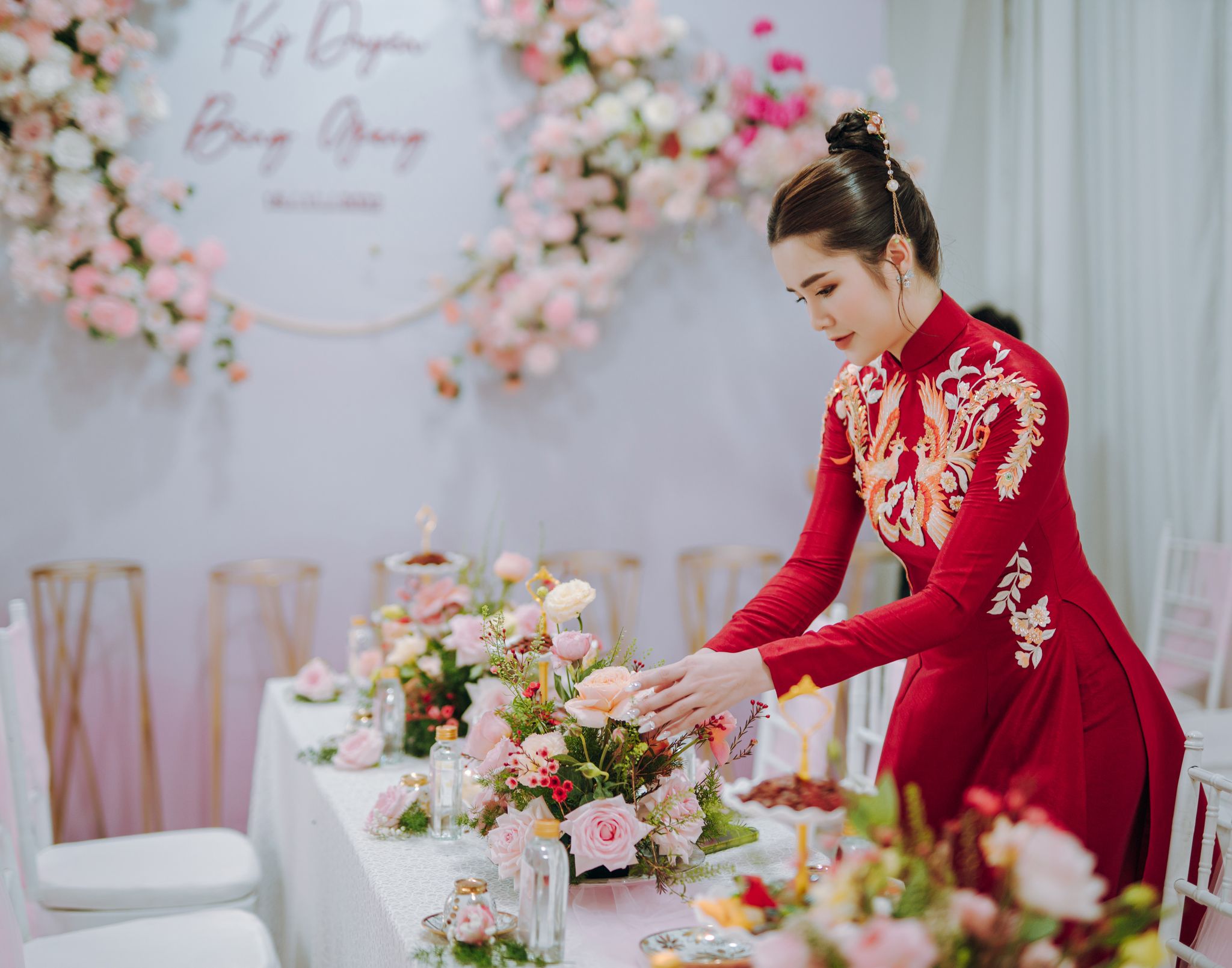 Event tables set for a celebration