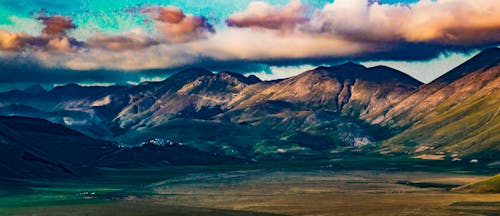 Free stock photo of clouds, grassland, mountains