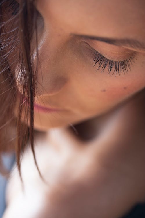 Close-up Photography of Woman's Face