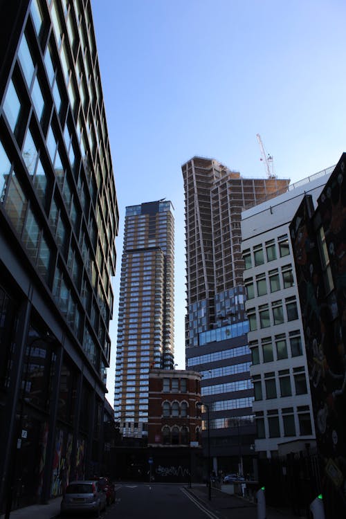 Modern Skyscrapers in a City Center 