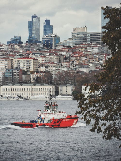 Coastguard Patrol Boat on the Sea