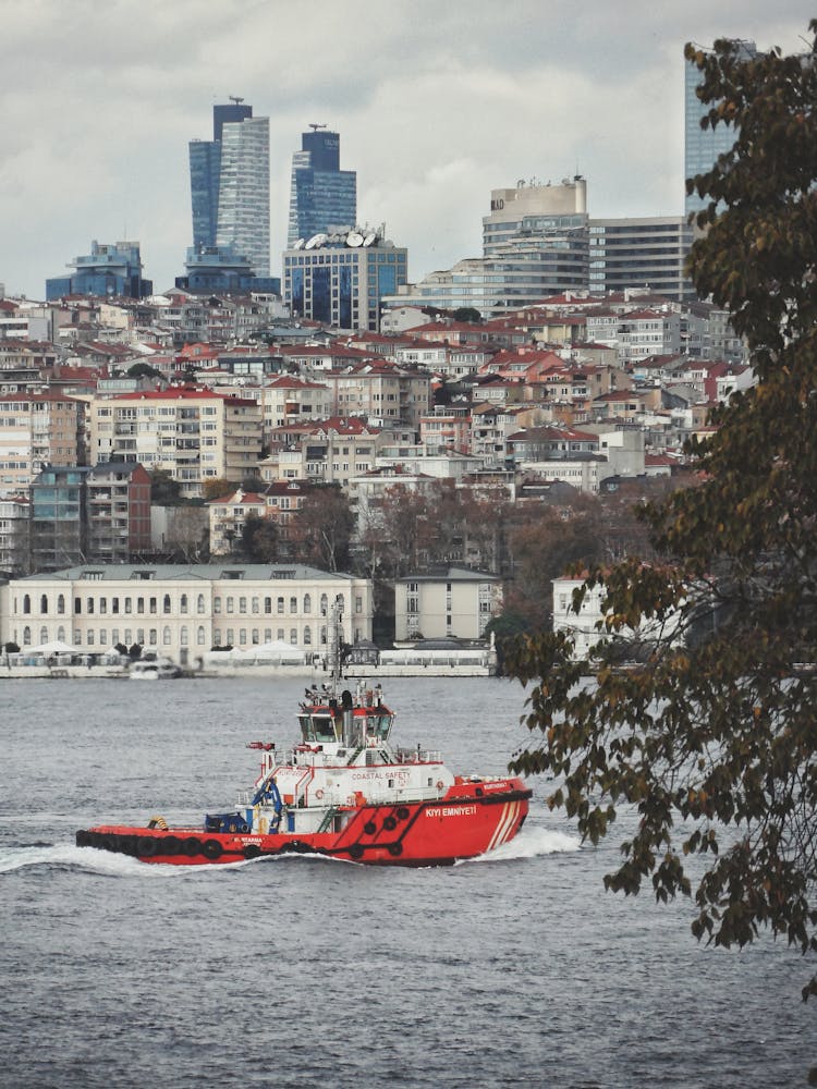 Coastguard Patrol Boat On The Sea