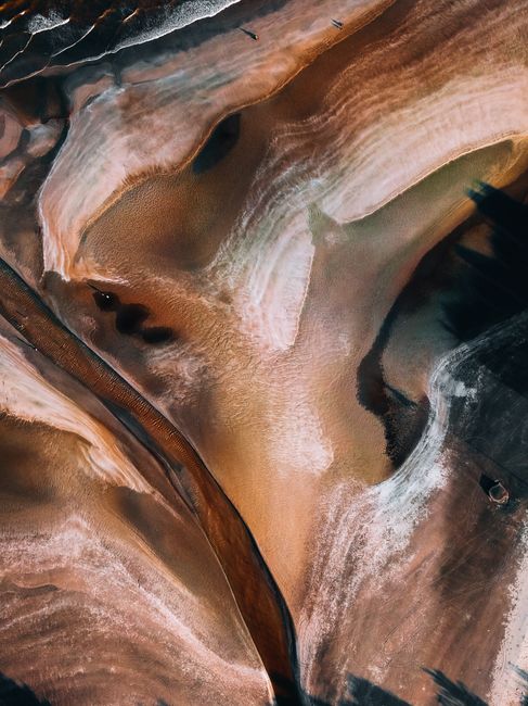 Mesmerizing aerial shot of abstract patterns in Kuantan, Malaysia.