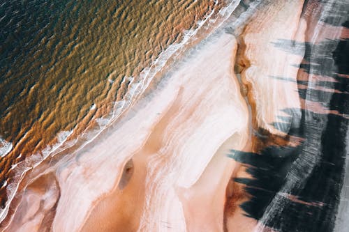 Aerial View of Sandy Beach