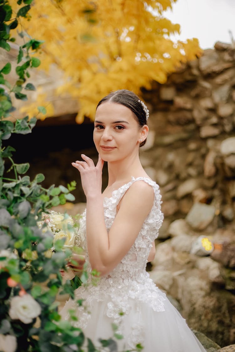 Portrait Of Smiling Bride