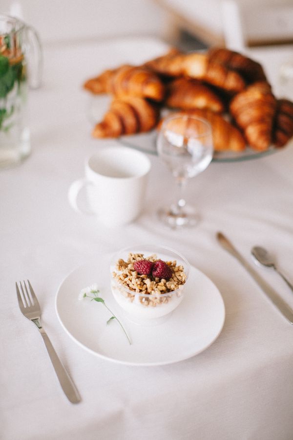 Croissant on a plate