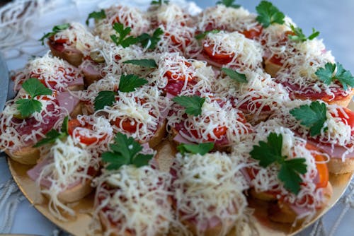 Close-Up Shot of a Cheesy Pizza