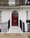 Closed Brown Wooden 4-panel Door