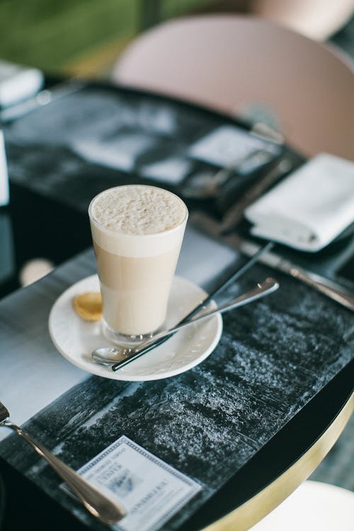 Free Shake in Glass Cup Stock Photo