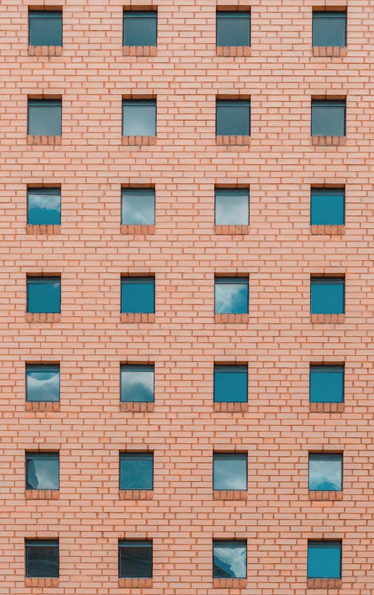 Windows Of A Brick Building