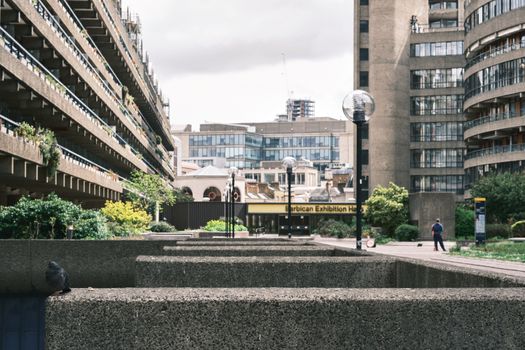 Ground View on Barbican Exhibition Hall, London, UK