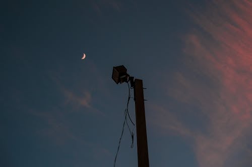 低角度拍攝, 傍晚天空, 彎月 的 免费素材图片