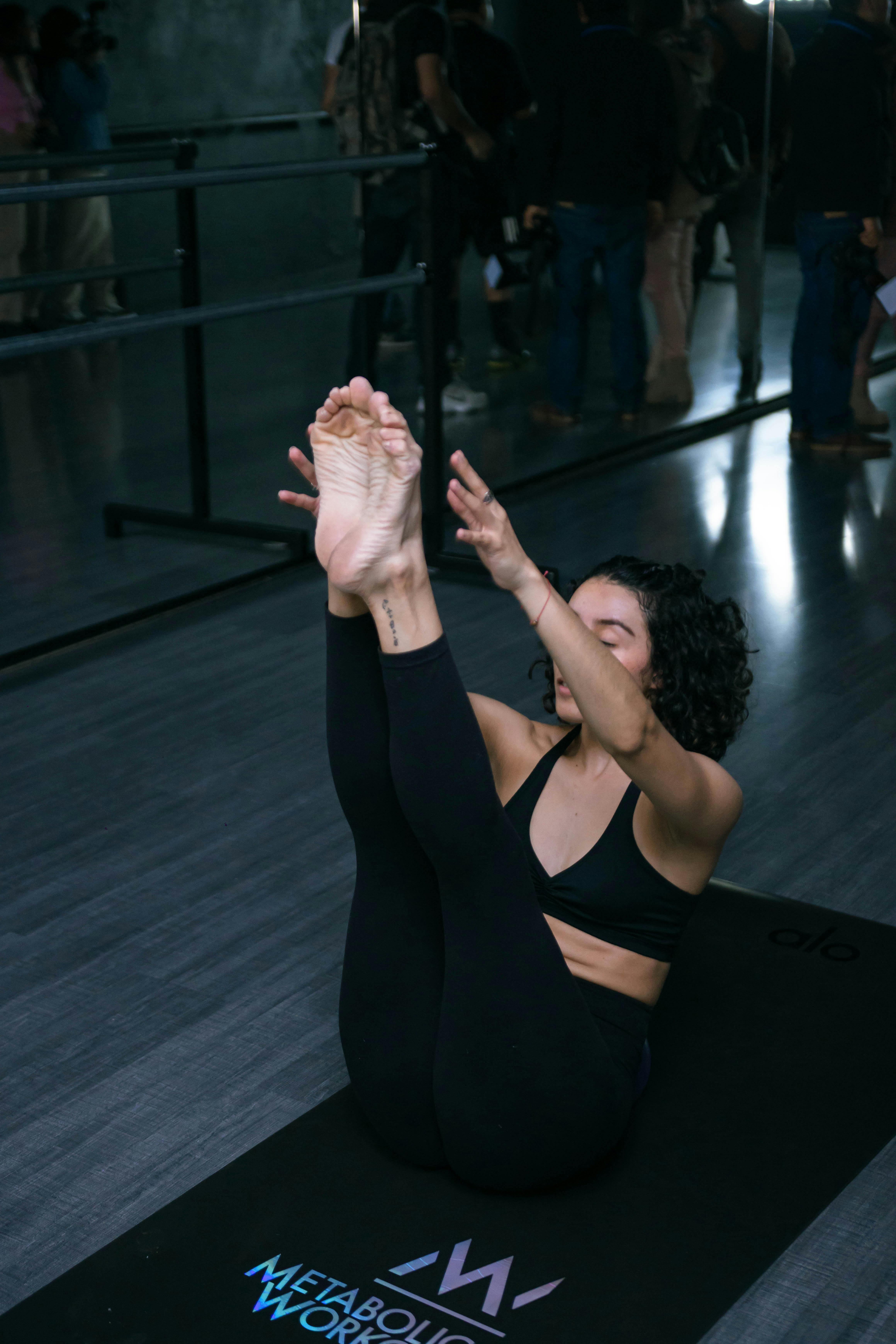 woman on an exercise mat