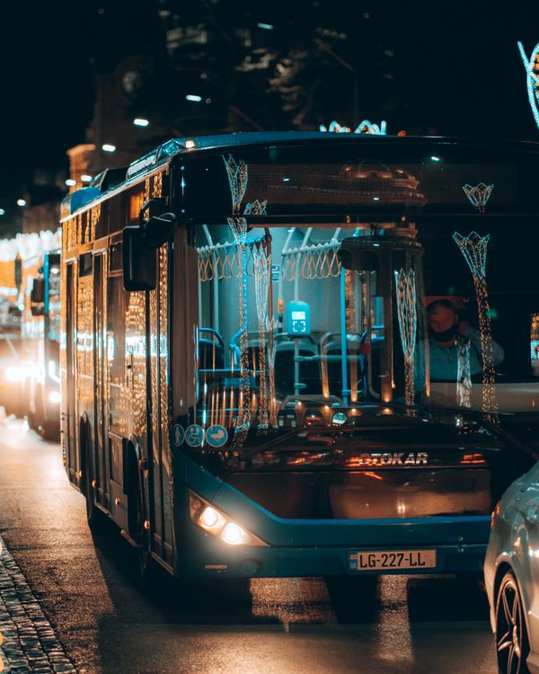 Bus Ride At Night Buses on the Road During Night Time · Free Stock Photo