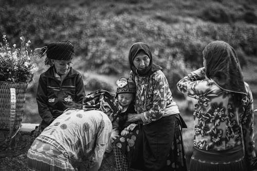 Elderly Women Caring for a Toddler