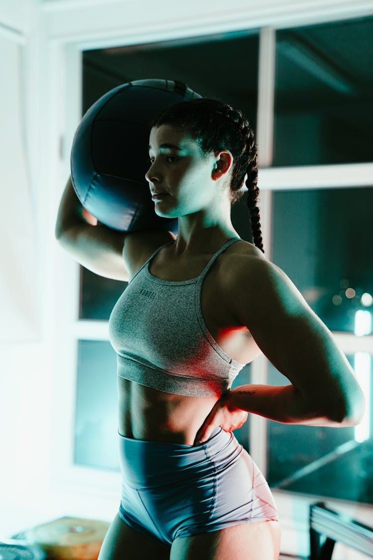 Woman With Fitness Ball