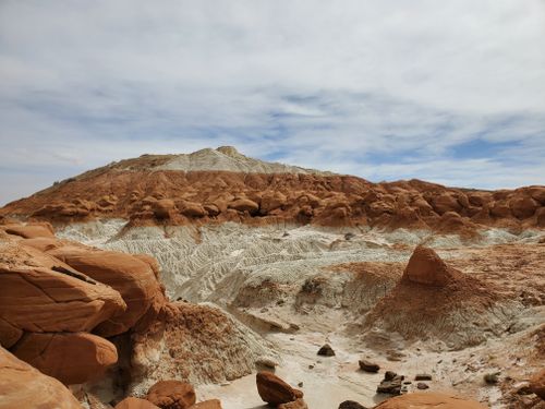 Free Explore the breathtaking red rock formations under a bright summer sky in Moab, Utah. Stock Photo