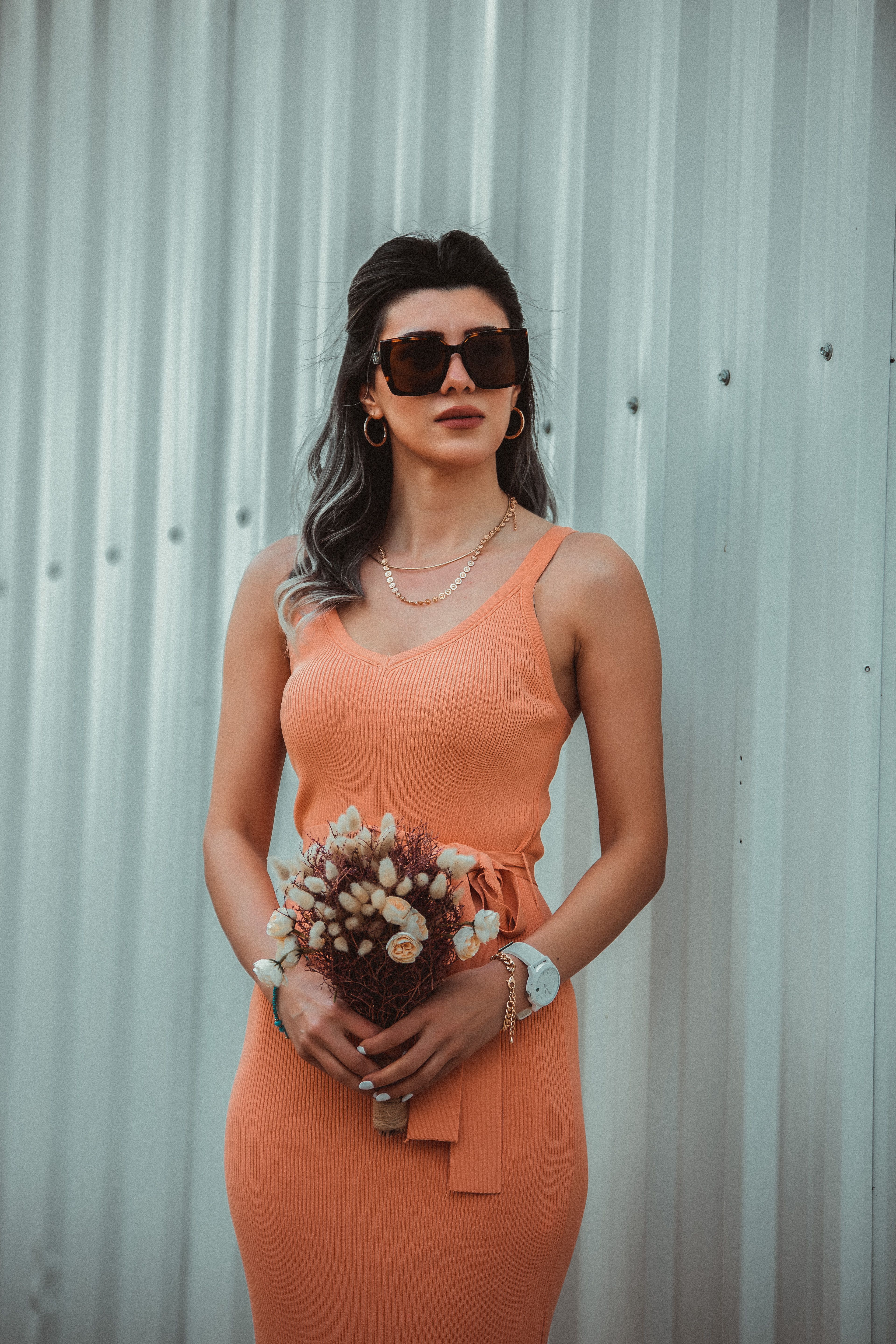 Vestido Midi Canelado