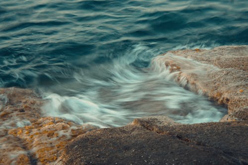 Seascape with Waves and Rocks