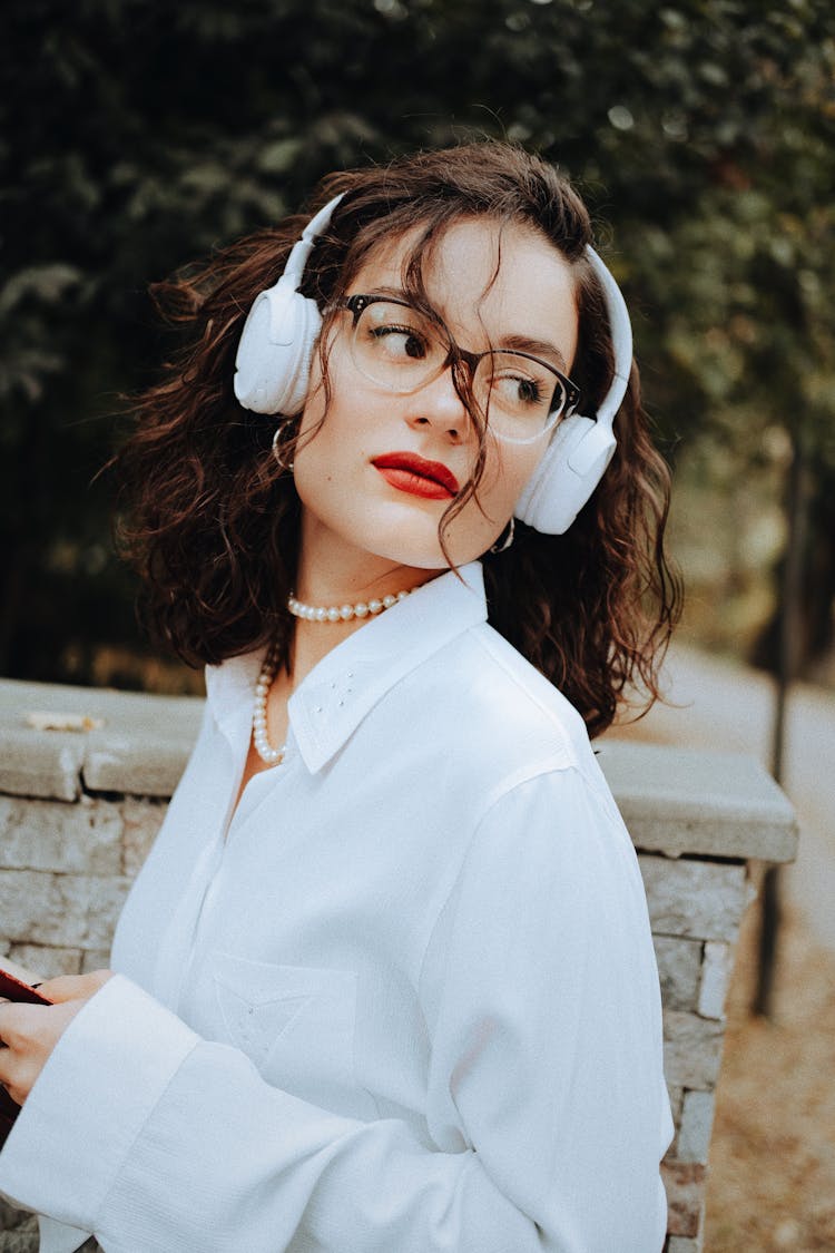 Portrait Of A Woman With Headphones