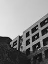 Grayscale Photo of a Building