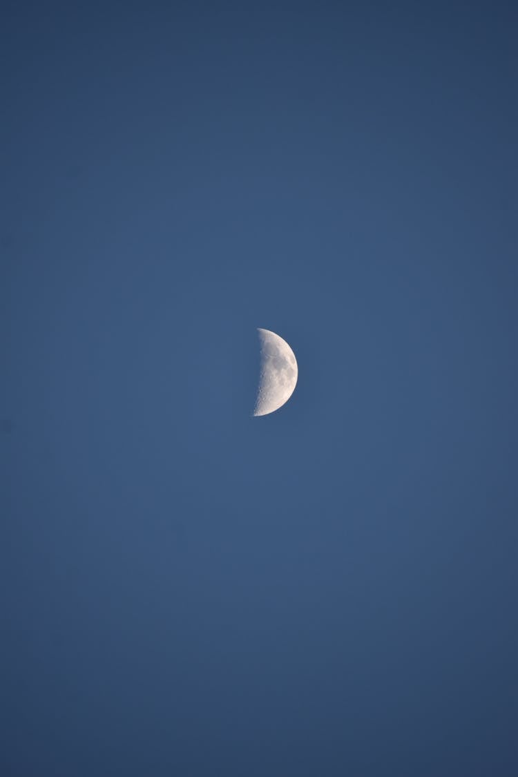 Night Photo Of A Crescent Moon