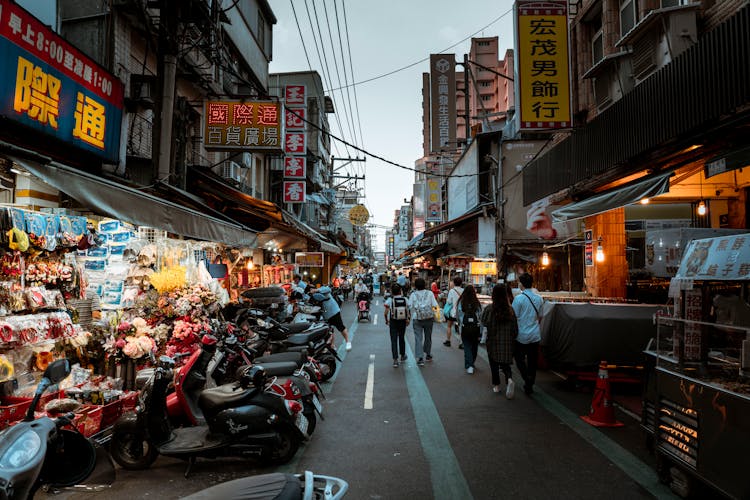 City Street In Asia 