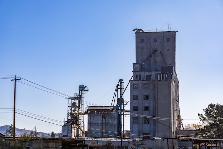 Tall Building Inside An Industrial Plant