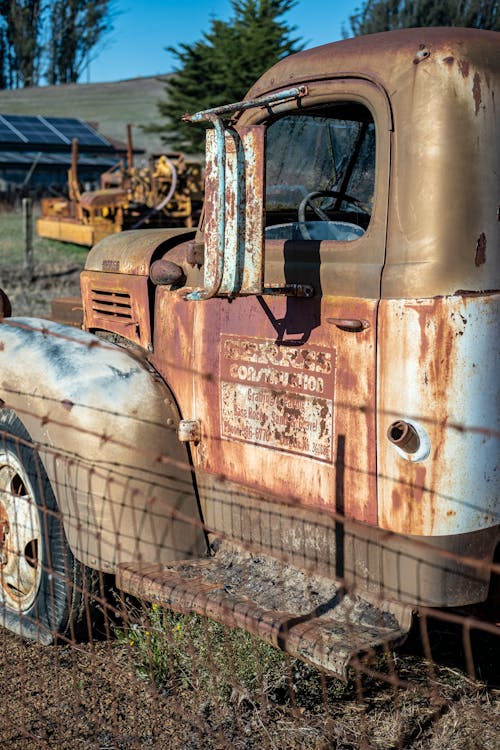 Close-up of a Rusty Old Pickup Truck