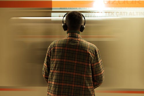 A Man Wearing Headphones 