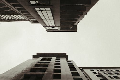 Low Angle Shot of Blocks of Flats in City 